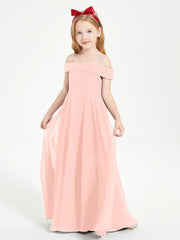 Abiti Da Damigella Junior Chic Con Spalle Scoperte Corallo
