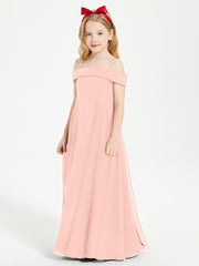 Abiti Da Damigella Junior Chic Con Spalle Scoperte Corallo