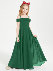 Abiti Da Damigella Junior Chic Con Spalle Scoperte Verde Scuro