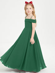 Abiti Da Damigella Junior Chic Con Spalle Scoperte Verde Scuro