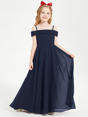 Abiti Da Damigella Junior Chic Con Spalle Scoperte Blu Scuro