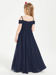 Abiti Da Damigella Junior Chic Con Spalle Scoperte Blu Scuro