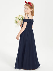 Abiti Da Damigella Junior Chic Con Spalle Scoperte Blu Scuro