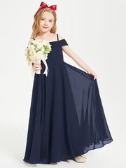 Abiti Da Damigella Junior Chic Con Spalle Scoperte Blu Scuro