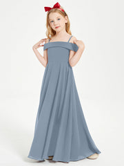 Abiti Da Damigella Junior Chic Con Spalle Scoperte Azzurro Polvere