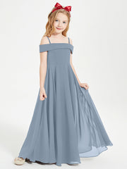 Abiti Da Damigella Junior Chic Con Spalle Scoperte Azzurro Polvere