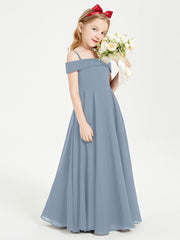 Abiti Da Damigella Junior Chic Con Spalle Scoperte Azzurro Polvere
