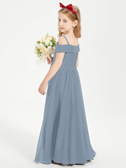 Abiti Da Damigella Junior Chic Con Spalle Scoperte Azzurro Polvere