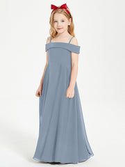 Abiti Da Damigella Junior Chic Con Spalle Scoperte Azzurro Polvere