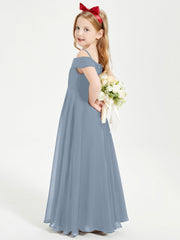 Abiti Da Damigella Junior Chic Con Spalle Scoperte Azzurro Polvere
