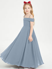 Abiti Da Damigella Junior Chic Con Spalle Scoperte Azzurro Polvere