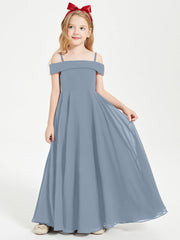 Abiti Da Damigella Junior Chic Con Spalle Scoperte Azzurro Polvere