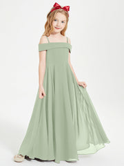Abiti Da Damigella Junior Chic Con Spalle Scoperte Salvia Polvere