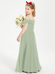 Abiti Da Damigella Junior Chic Con Spalle Scoperte Salvia Polvere