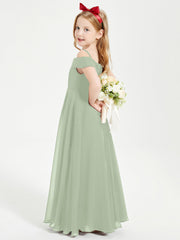Abiti Da Damigella Junior Chic Con Spalle Scoperte Salvia Polvere