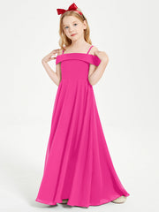 Abiti Da Damigella Junior Chic Con Spalle Scoperte Fucsia