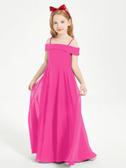 Abiti Da Damigella Junior Chic Con Spalle Scoperte Fucsia