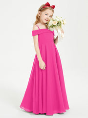 Abiti Da Damigella Junior Chic Con Spalle Scoperte Fucsia
