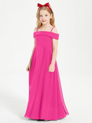 Abiti Da Damigella Junior Chic Con Spalle Scoperte Fucsia