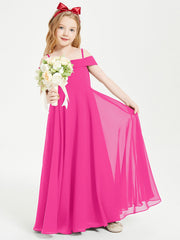 Abiti Da Damigella Junior Chic Con Spalle Scoperte Fucsia