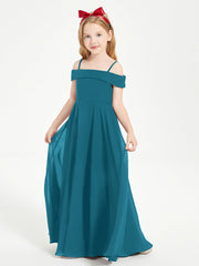 Abiti Da Damigella Junior Chic Con Spalle Scoperte Blu Inchiostro