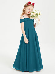 Abiti Da Damigella Junior Chic Con Spalle Scoperte Blu Inchiostro