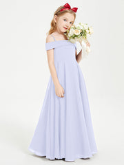 Abiti Da Damigella Junior Chic Con Spalle Scoperte Lavanda