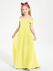 Abiti Da Damigella Junior Chic Con Spalle Scoperte Limone