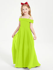 Abiti Da Damigella Junior Chic Con Spalle Scoperte Verde Lime