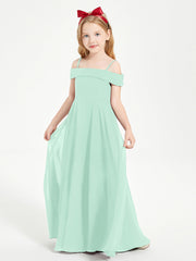 Abiti Da Damigella Junior Chic Con Spalle Scoperte Verde Menta