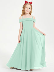 Abiti Da Damigella Junior Chic Con Spalle Scoperte Verde Menta
