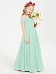 Abiti Da Damigella Junior Chic Con Spalle Scoperte Verde Menta