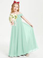 Abiti Da Damigella Junior Chic Con Spalle Scoperte Verde Menta