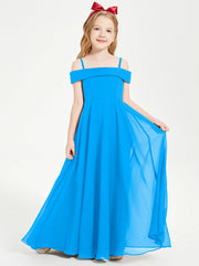 Abiti Da Damigella Junior Chic Con Spalle Scoperte Blu Oceano