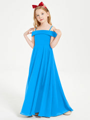 Abiti Da Damigella Junior Chic Con Spalle Scoperte Blu Oceano