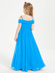 Abiti Da Damigella Junior Chic Con Spalle Scoperte Blu Oceano