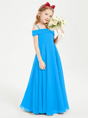 Abiti Da Damigella Junior Chic Con Spalle Scoperte Blu Oceano
