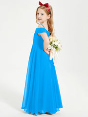 Abiti Da Damigella Junior Chic Con Spalle Scoperte Blu Oceano