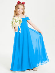 Abiti Da Damigella Junior Chic Con Spalle Scoperte Blu Oceano