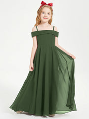 Abiti Da Damigella Junior Chic Con Spalle Scoperte Verde Oliva