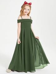 Abiti Da Damigella Junior Chic Con Spalle Scoperte Verde Oliva