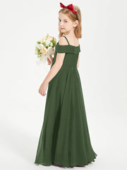 Abiti Da Damigella Junior Chic Con Spalle Scoperte Verde Oliva