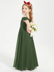Abiti Da Damigella Junior Chic Con Spalle Scoperte Verde Oliva