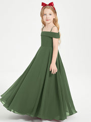 Abiti Da Damigella Junior Chic Con Spalle Scoperte Verde Oliva