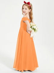 Abiti Da Damigella Junior Chic Con Spalle Scoperte Arancio