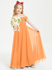 Abiti Da Damigella Junior Chic Con Spalle Scoperte Arancio