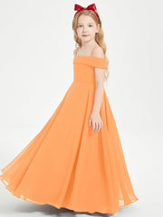 Abiti Da Damigella Junior Chic Con Spalle Scoperte Arancio