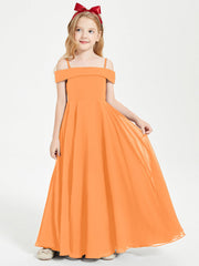 Abiti Da Damigella Junior Chic Con Spalle Scoperte Arancio