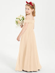 Abiti Da Damigella Junior Chic Con Spalle Scoperte Pesca