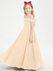 Abiti Da Damigella Junior Chic Con Spalle Scoperte Pesca